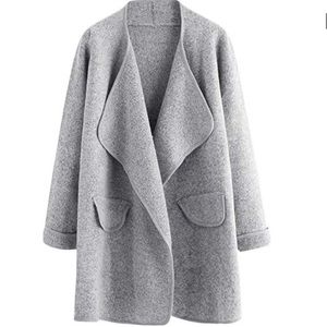Open Front Loose Sweater Coat